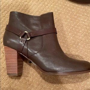 Cole Haan Brown Heeled Booties-worn once